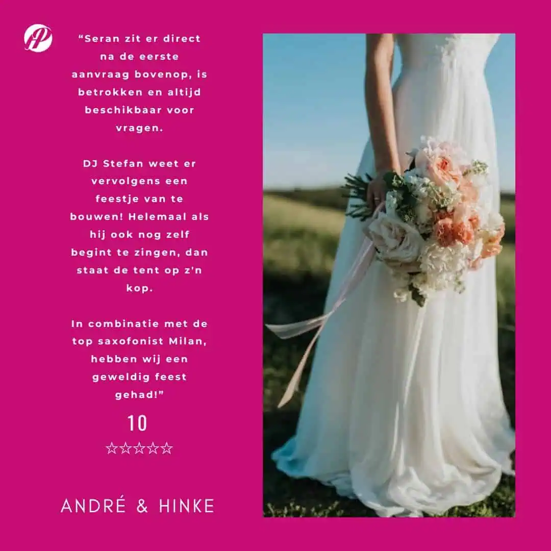 ๐๐๐๐๐ง๐ค๐ญ ๐ฏ๐จ๐จ๐ซ ๐ฃ๐ฎ๐ฅ๐ฅ๐ข๐ ๐ซ๐๐ฏ๐ข๐๐ฐ!
Het was een eer om jullie grote dag onvergetelijk te maken. ๐ค
"Seran zit er direct na de eerste aanvraag bovenop, is betrokken en altijd beschikbaar voor vragen.
DJ Stefan weet er vervolgens een feestje van te bouwen! Helemaal als hij ook nog zelf begint te zingen, dan staat de tent op z'n kop.
In combinatie met de top saxofonist Milan, hebben wij een geweldig feest gehad!"
- Andre & Hinke
#wedding #review #trouwen #bruiloft #artisticproductions #dj #feest #meaningfulmonday #bruid #maandag